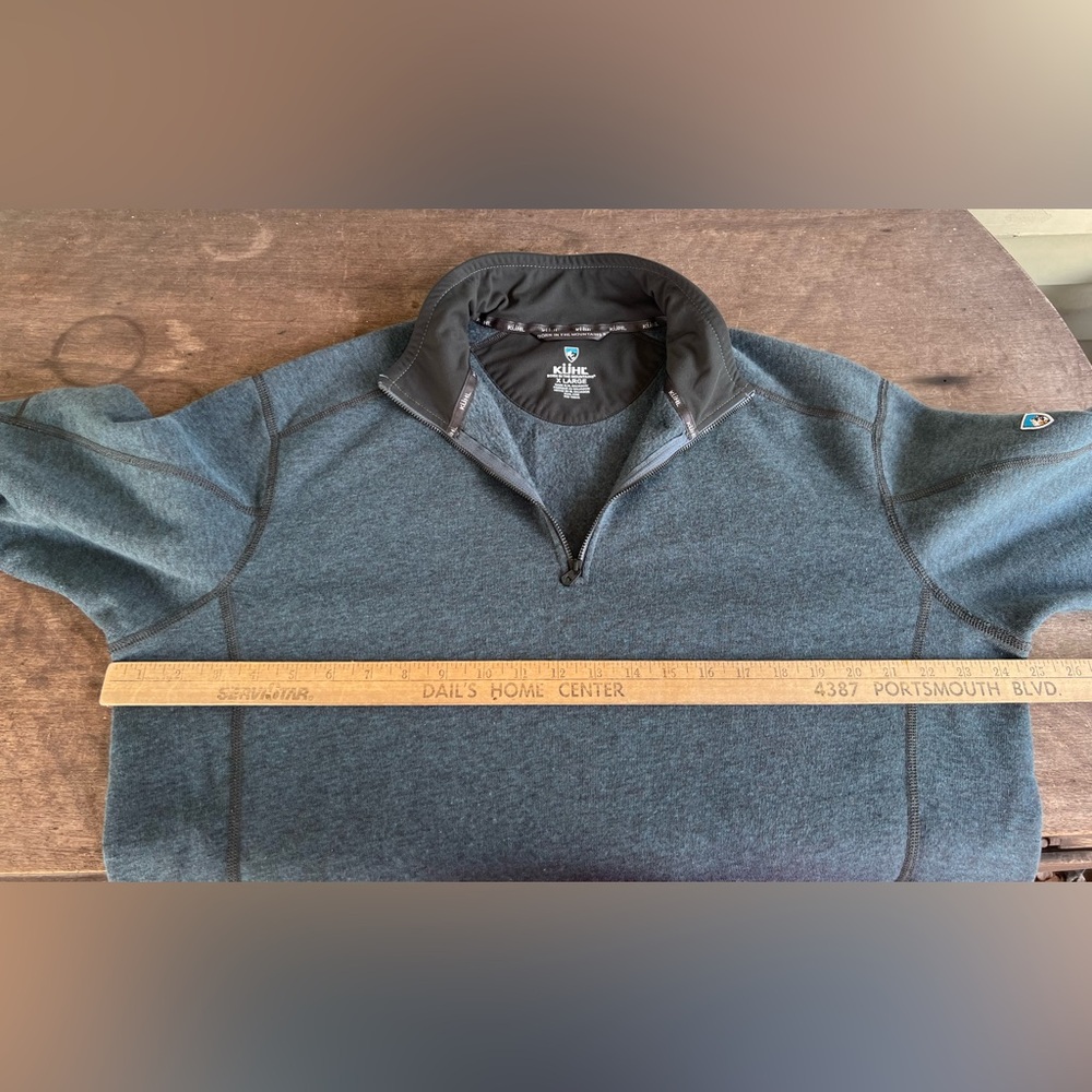 Kuhl Revel Storm Blue 1/4 Zip Fleece Sweater Pullover Mens Sz XL Jacket RN108846 - Picture 6 of 16